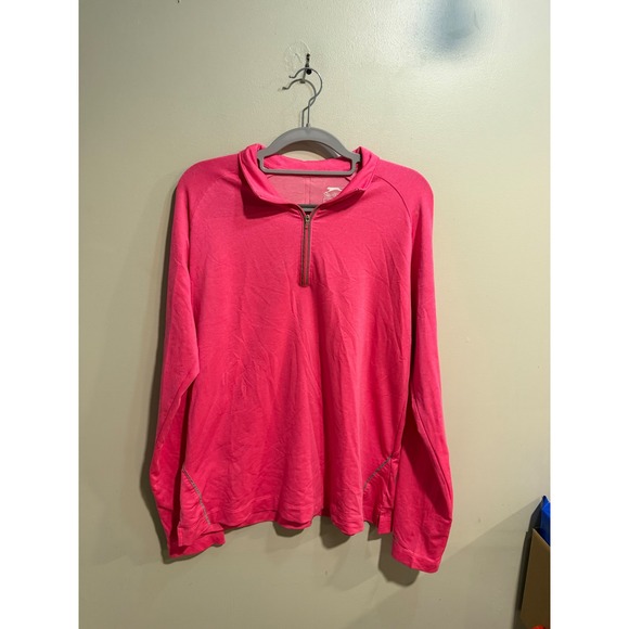 Slazenger Tops - Slazenger Womens Pink Quarter Zip Pullover Long Sleeve Athletic Top Large